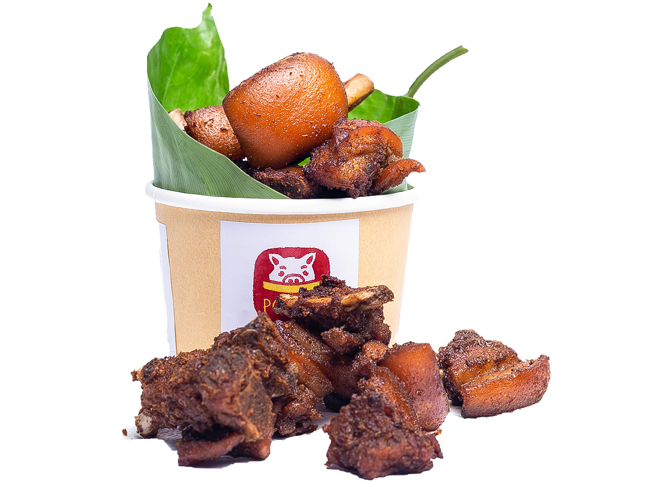 Pork bowl served fresh